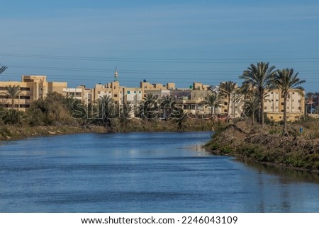 Small branch of the Nile delta, Egypt