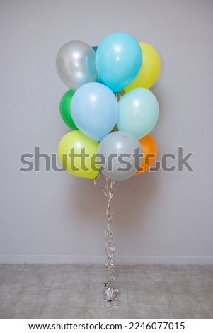 a set of colored balloons for a birthday, holiday decoration with balloons
