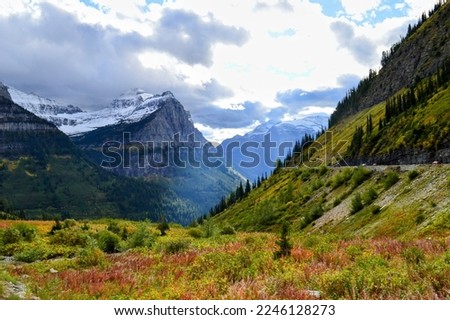 Mountain valley in Glacier National Park
