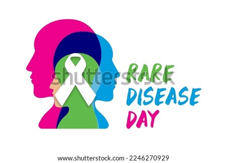 Rare Disease Day Design Concept for poster, background illustration Royalty-Free Stock Photo #2246270929