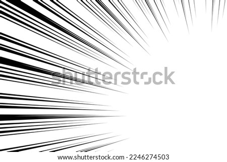 Illustration of black-and-white concentrated lines. Background frame highlighting the right edge. Background material that can be used to guide the eye.
 Royalty-Free Stock Photo #2246274503
