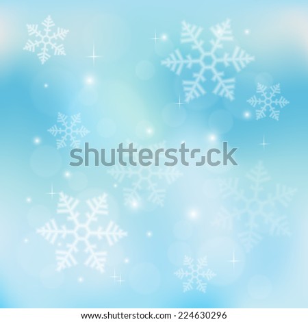 abstract background with magic bokeh and snowflake