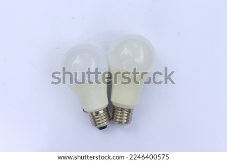 white light bulb isolated white background