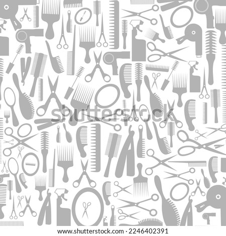 Background made of hairstyle subjects. A vector illustration