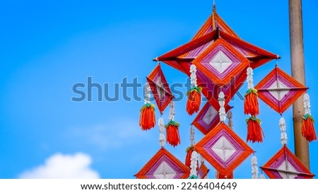 spider web, A symbol of superstitious beliefs of Isan people in Thailand, religion and belief Royalty-Free Stock Photo #2246404649