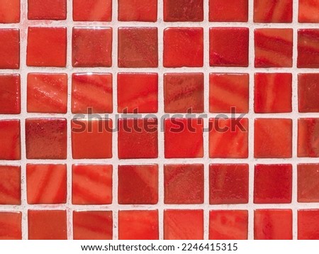 small red tiles in the finish