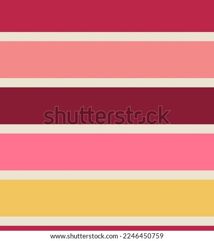 Happy Stripes - UNEVEN - Viva Magenta Pink Yellow