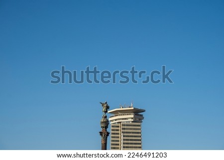 Monumento a Colón, Columbus Monument, Barcelona, Catalonia, Spain, Europe