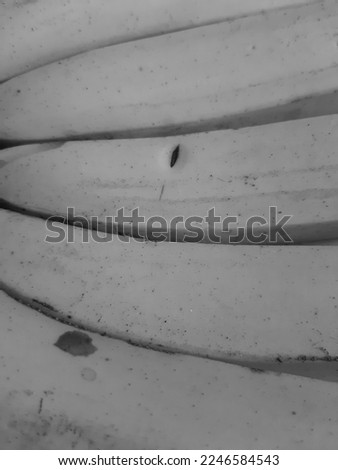 Monochrome banana fruit close up texture background