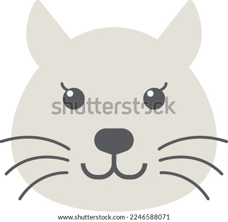 cat illustration in minimal style isolated on background