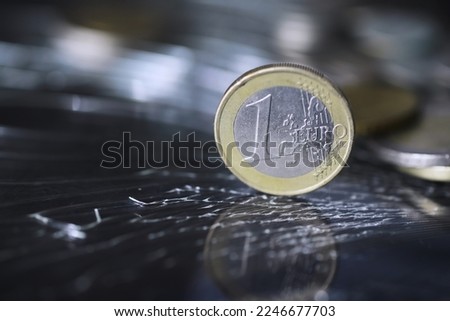 European monetary union, coins and banknotes. One cent to one hundred euros. European Stability Mechanism