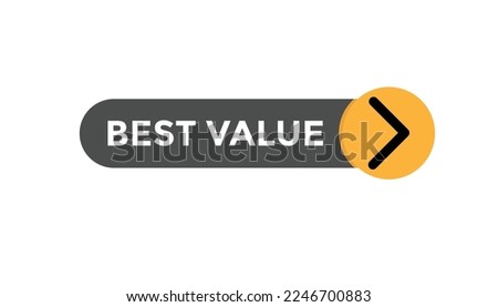 Best value button web banner templates. Vector Illustration
