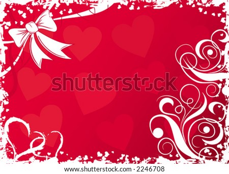 Valentines abstract background with hearts, vector illustration