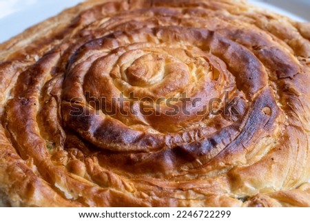 Turkish sleeve pastry with spinach fried oven dish.