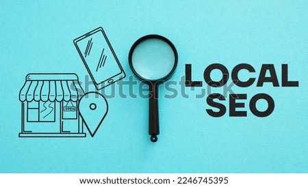 Local seo is shown using a text Royalty-Free Stock Photo #2246745395