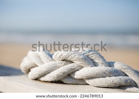 rope on the beach of callantsoog