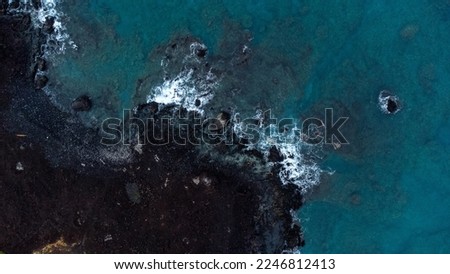 Aerial Drone Photo of Lave Rock Ocean Coastline 1