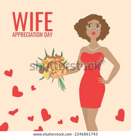  Wife Appreciation Day.Design suitable for greeting card poster and banner