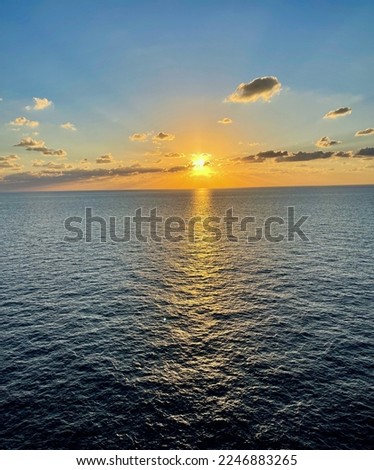 This is a sunset picture from Cruise. Traveling Mexico, Belize. 