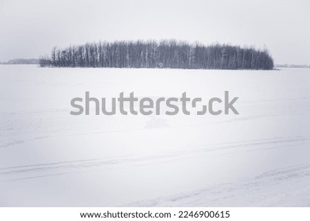 Frosty day in snowy area. Location place of Quebec Canada. Magnificent wintry wallpapers.