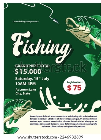 largemouth bass fish poster tournament