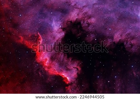 Beautiful red galaxy, space nebula. Elements of this image furnished by NASA. High quality photo