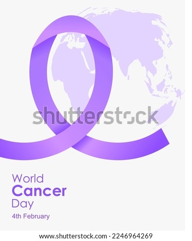 world cancer day banner on white background