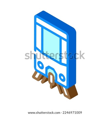 funicular transport vehicle isometric icon vector. funicular transport vehicle sign. isolated symbol illustration