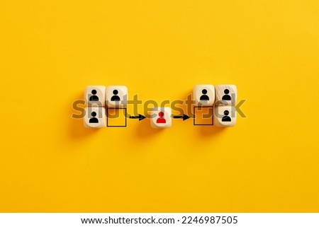 Employee transfer. Changing the team position of a personnel. Headhunting employees from competitors. Staff replacement and relocating. Royalty-Free Stock Photo #2246987505