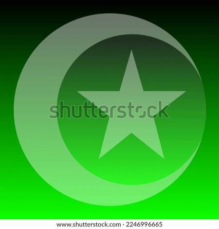 Gradient background for cover with a combination of green and black colors with various variations with the Ramadan theme