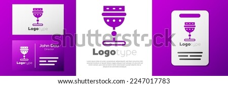 Logotype Medieval goblet icon isolated on white background. Logo design template element. Vector