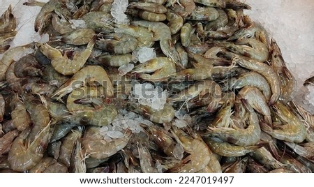 Fresh shrimp market for cooking
