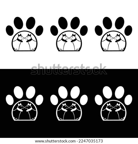 Pet dog animal vector logo design  . icon logo 