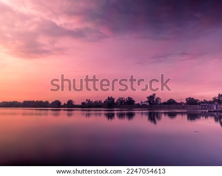 evening on a calm lake