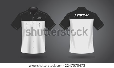 modern short sleeve work shirt Royalty-Free Stock Photo #2247070473