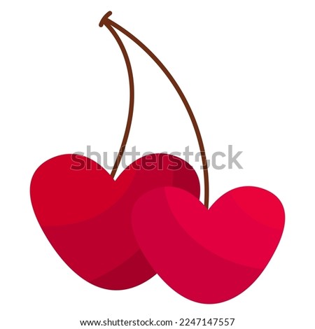 Single hand drawn heart for Valentine s day. Vector illustration clip art. Cute element for greeting cards, posters, stickers and seasonal design. Isolated on white background.