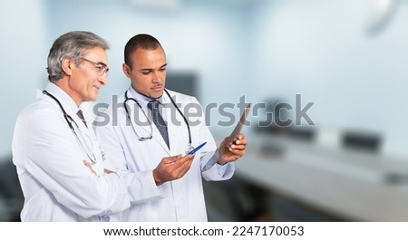 Doctor posing at hospital, healthcare concept