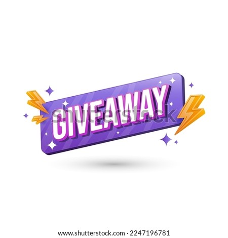 Giveaway marketing promotion text banner Royalty-Free Stock Photo #2247196781