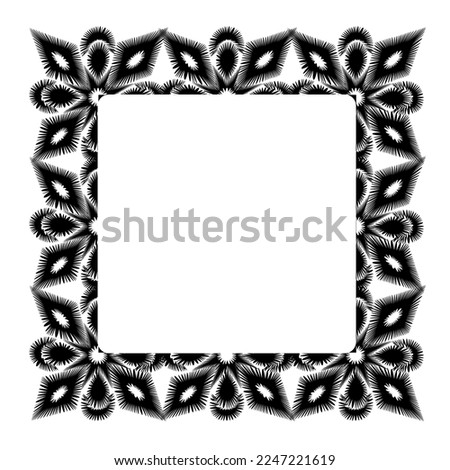 Abstract black and white elegant vector frame. 