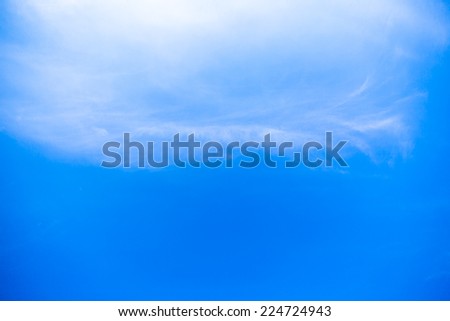 Blue sky and white clouds in Summer 