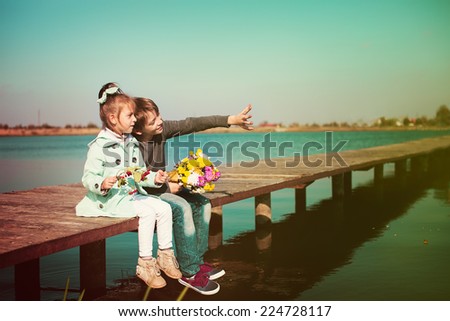 Romantic children couple