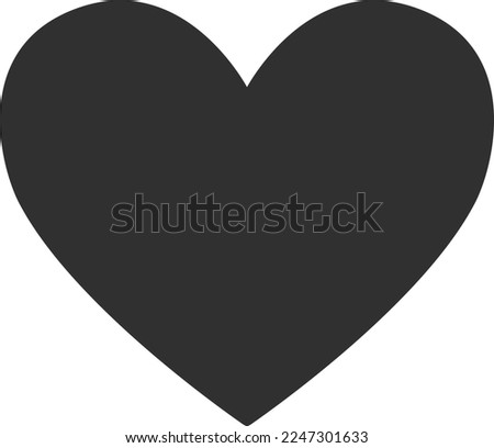 Heart Icon Vector. Love symbol. Valentine's Day sign, emblem, black pictogram isolated on white background, flat style for logo, graphic and web design.