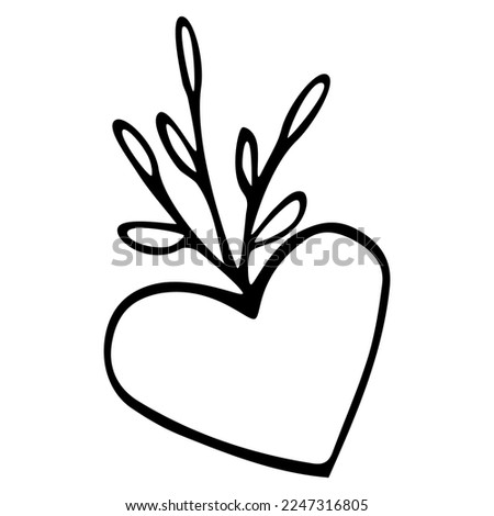 Valentine's Day doodle vector love hearts decoration