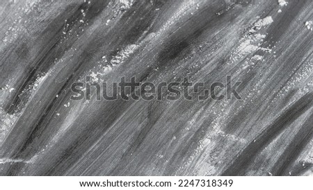 Flour background on black table