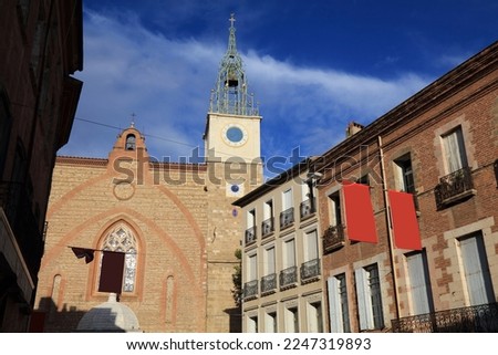 Cathedral of St. John the Baptist in Perpignan, France. Royalty-Free Stock Photo #2247319893