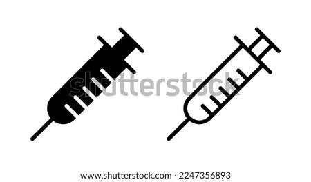 Syringe icon vector illustration. injection sign and symbol. vaccine icon