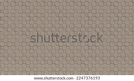 Stone pavement texture. Granite cobblestoned pavement concrete cement background. Abstract background of old cobblestone pavement close-up. Seamless texture. Perfect tiled on all sides