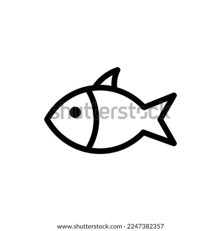 Fish Outline Icon. Fish Icon
