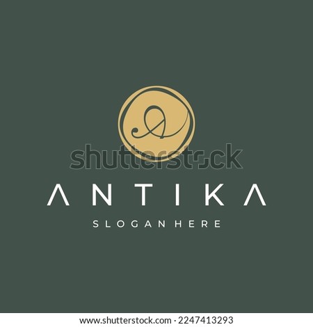 luxury and beauty letter A logo