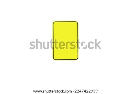 Sign. Yellow Sign. Isolated on white. A blank yellow sign with room for text or images isolated on a white background with a clipping path. Yellow Road sign. Vertical.  